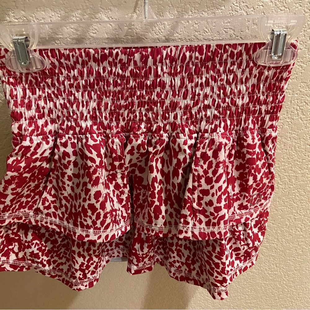 The Bubble- Pink and White Patterned Skirt/skort.